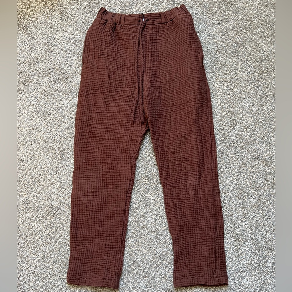 Zara brown gauze jogger